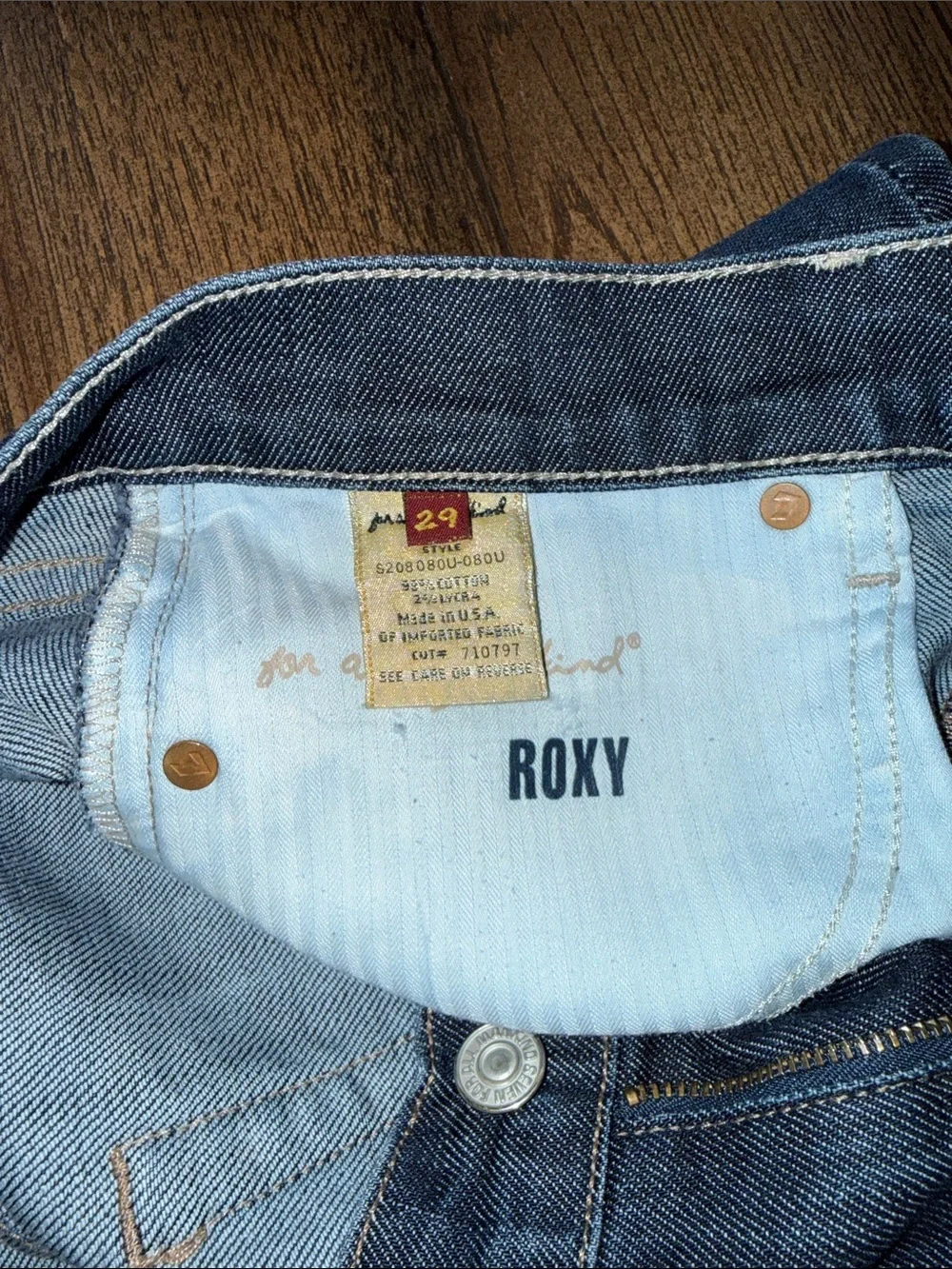 7 For All Mankind Roxy Dark Blue Denim Mini Skirt 2004